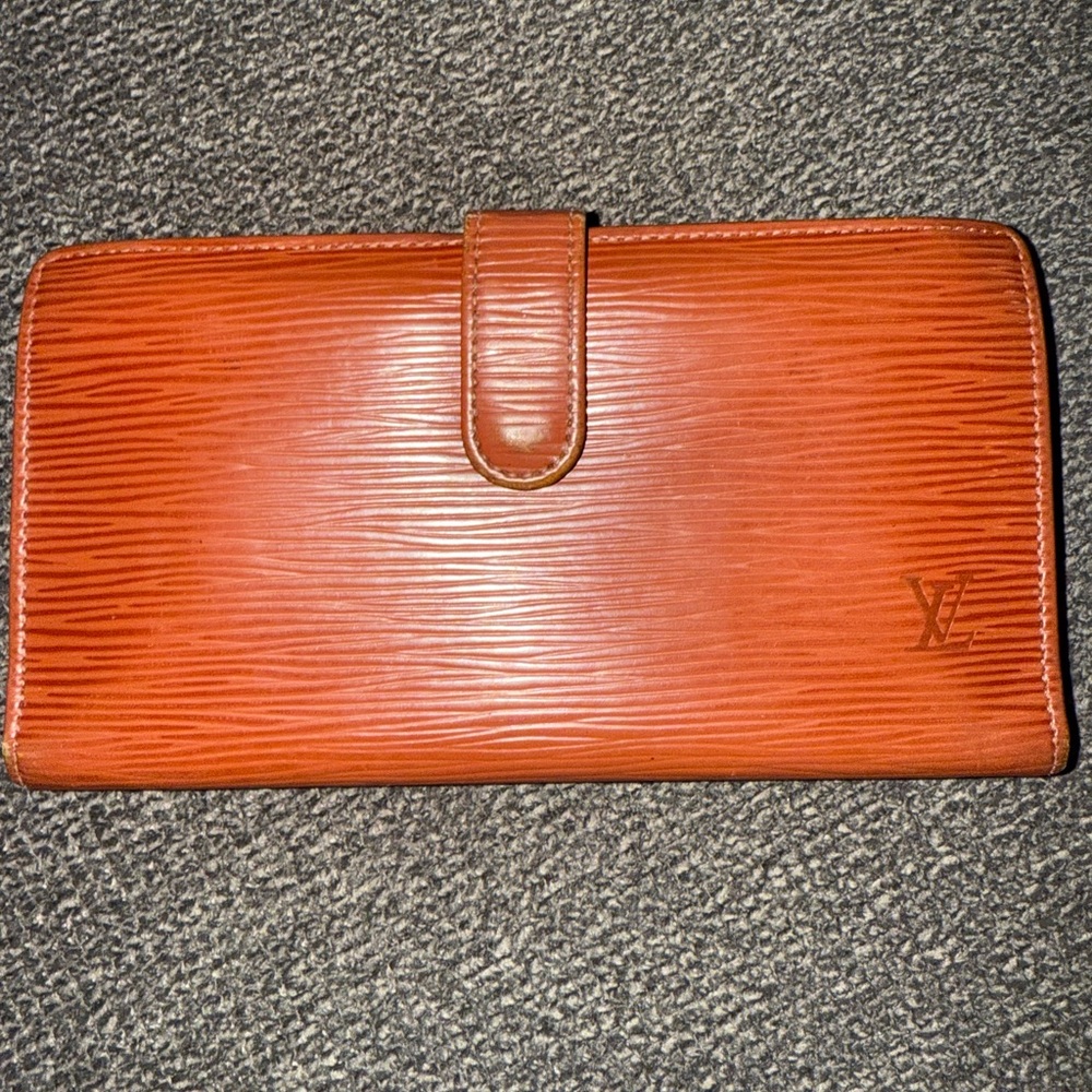 Louis Vuitton Epi Leather Burnt Orange Long Wallet